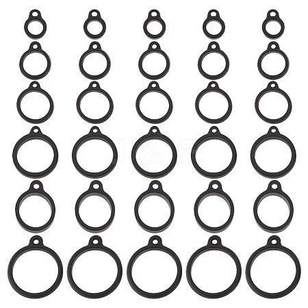 DELORIGIN 60Pcs 6 Style Anti-Lost Silicone Rings Holder SIL-DR0001-04-1