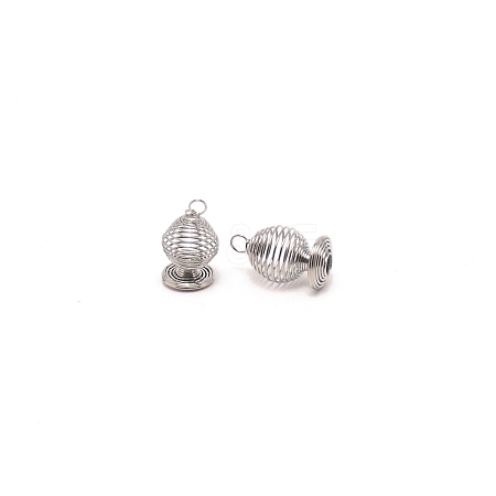 Spiral Bead Cage LS-PALLOY-WH0092-61-1