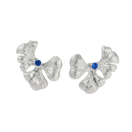 304 Stainless Steel Leaf Stud Earrings for Women EJEW-K281-28P-1