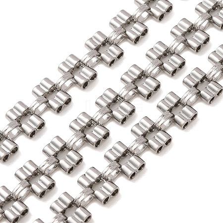 304 Stainless Steel Double Row Barrel Link Chains SA-CBAE0F2-08P-1