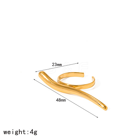 304 Stainless Steel Cuff Open Rings WG7776D-01-1