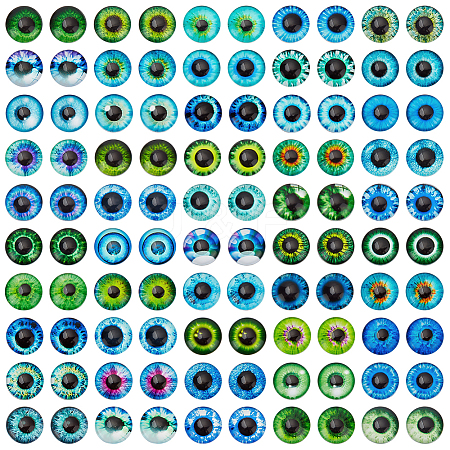 100 Pcs 50 Style Glass Cabochons GLAA-PH0004-21-1