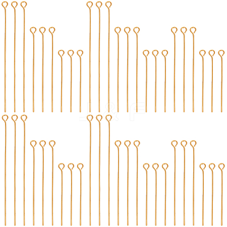 600Pcs 3 Styles Brass Eye Pin KK-SP0001-75G-1