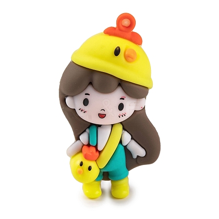 The 12 Chinese Zodiac Girl Doll PVC Plastic Pendants KY-S172-16J-1
