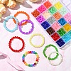 1200Pcs 24 Colors Baking Paint Imitation Jade Glass Round Bead Sets DGLA-YW0001-27-5