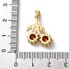 Brass Micro Pave Cubic Zirconia Pendants KK-I278-01G-3
