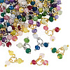 40Pcs 10 Styles Dyed Natural Malaysia Jade Pendants PALLOY-TA00391-3