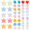 500Pcs 25 Styles Transparent Acrylic Bead Caps & Charms FACR-WR0001-01-1