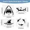 Gorgecraft 8 Sheets 4 Styles PET Waterproof Car Stickers STIC-GF0001-10A-2