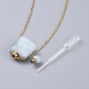 Natural Aquamarine Perfume Bottle Pendant Necklaces NJEW-F266-01B-4