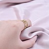 Minimalist Hollow Leaf Stainless Steel Opem Cuff Ring for Unisex LU1805-2-3