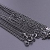 304 Stainless Steel 3mm Curb Chain Necklaces OT4459-4-1