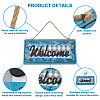 2Pcs 2 Color Wooden Doorplate Decorations AJEW-CF0001-09-4