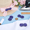 6Pcs Flower Glass Rhinestone Cabochons DIY-FG0010-18C-4