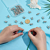 60Pcs 2 Styles 1-Hole Alloy Shank Buttons BUTT-PH0001-79P-3