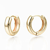 Brass Huggie Hoop Earrings X-KK-S356-151G-NF-3