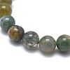 Natural Indian Agate Bead Stretch Bracelets BJEW-K212-C-010-3