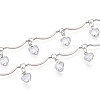 Brass Glass Scalloped Bar Chains CHC-T018-08P-1