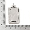 Brass Micro Pave Cubic Zirconia Pendants with Enamel KK-H458-01P-14-3