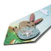 Easter Theme Rabbit Egg Glitter Felt Necktie LS-AJEW-C030-01C-3