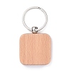 Natural Wood Keychain LS-HJEW-P008-05-1