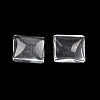 Transparent Glass Square Cabochons GGLA-S022-10mm-1