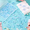 64Pcs Gradient Color Transparent Glass Beads GLAA-TA0003-48B-5