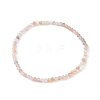 3mm Natural Moonstone Beads Stretch Bracelet for Girl Women BJEW-JB07284-02-1