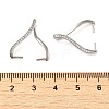 Rhodium Plated 925 Sterling Silver Micro Pave Clear Cubic Zirconia Ice Pick Pinch Bails STER-NH0001-52P-3