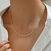 Brass Minimalist Oval Link Chain Necklaces for Women SW1093-1