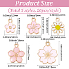 100Pcs 5 Styles Alloy Enamel Pendants ENAM-BM0001-06-2
