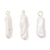 Natural Baroque Pearl Keshi Pearl Pendants PALLOY-JF04553-01-1