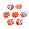 Two Tone Transparent Baking Painted Glass Beads GLAA-S190-021-B01-4