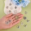 100Pcs 10 Styles Tibetan Style Alloy Pendants TIBEP-CJ0001-50-4
