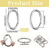 10Pcs Zinc Alloy Spring Gate Rings FIND-SP0004-31P-2