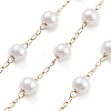 Handmade Round ABS Imitation Pearl Beaded Chains CHS-P019-09D-G-1