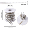 Gorgecraft Two Rows Rhinestone Cup Chain((Hot Melt Adhesive On The Back) DIY-GF0001-77-3