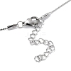 304 Stainless Steel Round Ball Pendant Necklaces for Women NJEW-D056-01A-01P-3