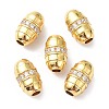 Brass Micro Pave Cubic Zirconia Beadsong-Lasting Plated ZIRC-P089-23B-G-2