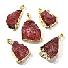 Raw Rough Natural Dyed Quartz Crystal Pendants G-G895-05LG-08-1