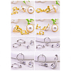 Brass Clip-on Earrings Findings KK-TA0007-66-12