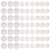 105Pcs 3 Styles Natural 4-Hole Freshwater Shell Buttons BUTT-TA0001-26-2