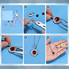2Pcs 925 Sterling Silver Micro Pave Clear Cubic Zirconia Pendant Settings STER-PH0005-06-3