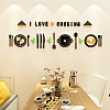 3D Tableware Theme Acrylic Self-adhesion Mirror Wall Stickers EL-TAC0001-11-3