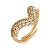 304 Stainless Steel Ring with Rhinestones RJEW-D083-07G-1