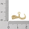 Rack Plating Brass Micro Pave Clear Cubic Zirconia Pendants KK-A224-03Q-G-3