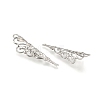 Tarnish Resistant Original Color 201 Stainless Steel Curly Filigree Pendants X-STAS-E083-41P-2