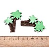 Coconut Tree Opaque Resin Cabochons CRES-T025-34-3