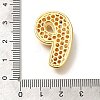 Brass Cubic Zirconia Pendants KK-M295-13G-P-3