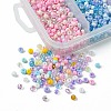 90G 5 Style Opaque & Transparent Inside Colours Glass Seed Beads SEED-FS0001-15A-3